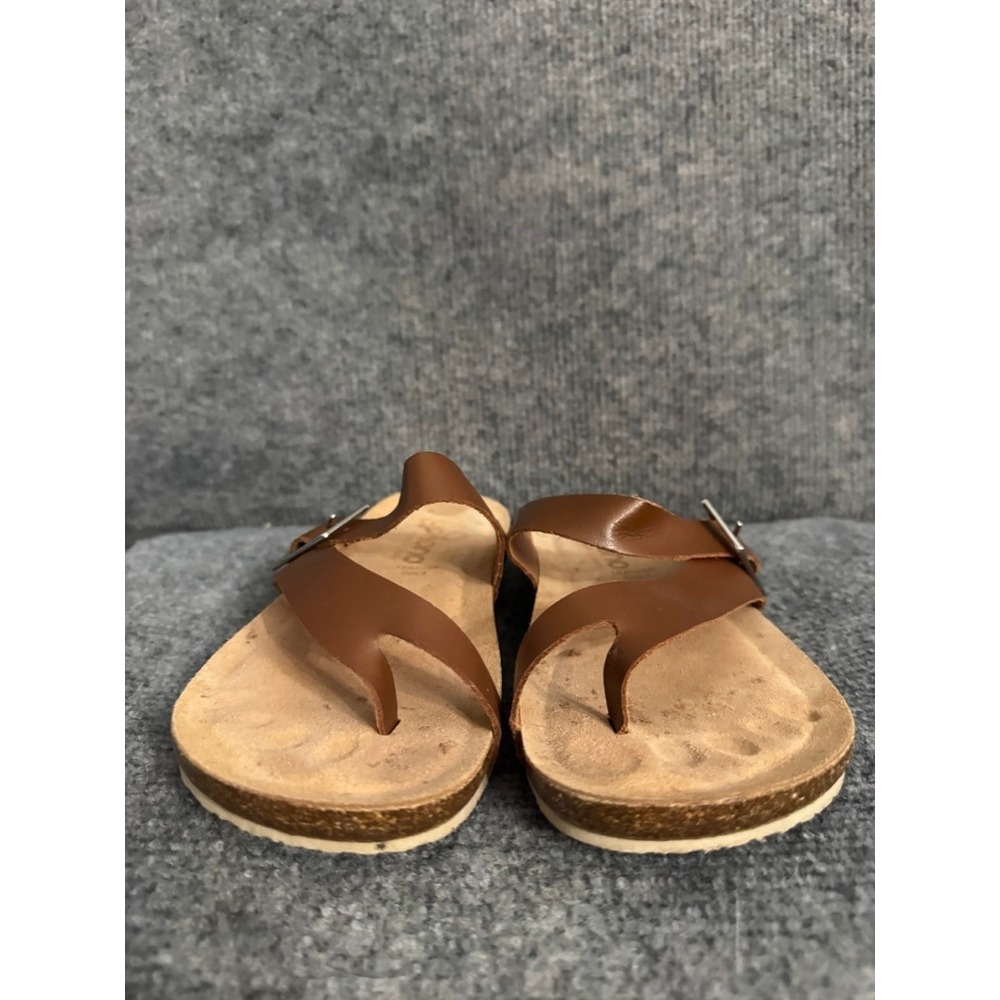 Yokono Ibiza 013 Brown Leather Thong Sandals Made in Spain Toe Loop Buckle 8 - Picture 3 of 9